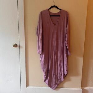Universal Standard GENEVA Dress - long sleeve, v-neck - lilac purple